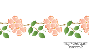 Шиповниковый бордюр 48а (Трафареты растительных бордюров)
