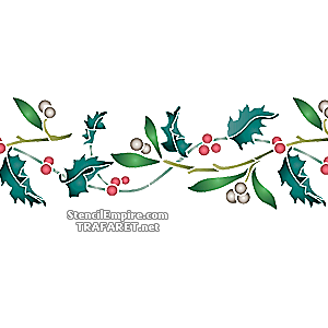 Падуб и лавр (Трафареты растительных бордюров)
