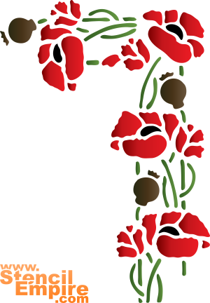 Маковый угол (Трафареты цветов)