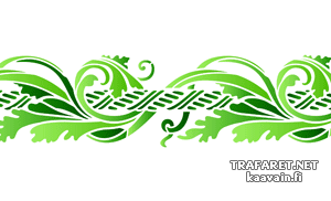 Шнур и листья (Классические трафареты)