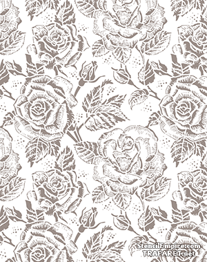 Большие розы 79в (Трафареты цветов розы)