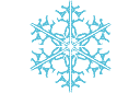 Зимние трафареты - Снежинка XIII