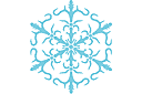 Зимние трафареты - Снежинка XIV