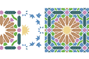 Трафареты обоев для стен - Альгамбра 02б