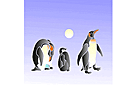 Трафареты животных мелким оптом - Семья пингвинов. Упак.  4 шт.
