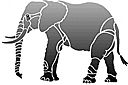 Трафареты животных - Слон