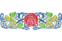 Трафареты цветов розы - Роза и одуванчики