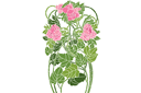 Трафареты цветов розы - Розовый куст