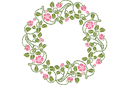 Трафареты цветов розы - Круговой шиповник 8