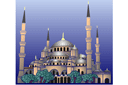 Архитектурные трафареты - Синяя Мечеть