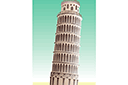 Архитектурные трафареты - Пизанская башня