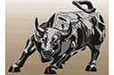 Трафареты животных - Атакующий бык