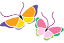 Трафареты бабочек и стрекоз - Две бабочки 2