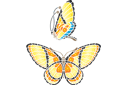 Трафареты бабочек и стрекоз - Бабочка и профиль