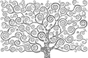 Трафареты деревьев - Дерево Климта