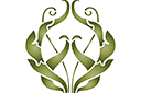 Классические трафареты - Венок из листьев