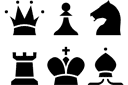 Трафареты предметов - Шахматные фигуры