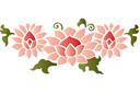 Трафареты национальных узоров оптом - Китайский цветок 3. Упак.  4 шт.