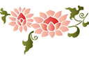 Трафареты национальных узоров оптом - Китайский цветок 1. Упак.  4 шт.