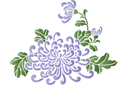 Трафареты цветов и деревьев оптом - Мотив китайских хризантем. Упак.  4 шт.