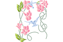 Трафареты цветов - Колокольчики и колибри
