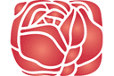 Трафареты цветов розы - Роза Ар Нуво 24