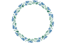 Круглые трафареты - Цветочный круг 43