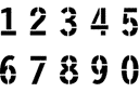 Трафареты цифр, букв и фраз - Цифры ЛЕТТЕР