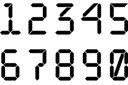 Трафареты цифр, букв и фраз - Цифры ДИСПЛЕЙ