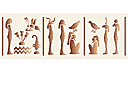 Трафареты этнических бордюров - Египетский бордюр 3
