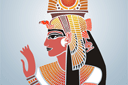 Египетские трафареты - Нефертити фреска