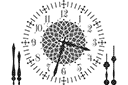 Трафареты предметов - Часовой циферблат 9