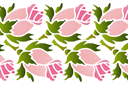 Трафареты растительных бордюров - Двойной бордюр из роз
