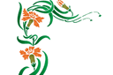 Трафареты цветов - Угловые гвоздики