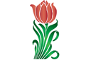 Трафареты цветов - Большой тюльпан