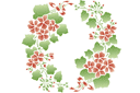 Трафареты цветов - Медальон из герани