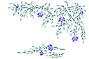 Трафареты цветов - Бордюр из колокольчиков