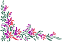 Трафареты цветов - Угол из лилий