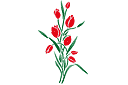 Трафареты цветов - Букет тюльпанов