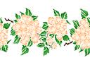Трафареты растительных бордюров - Большие хризантемы Б
