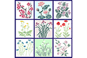 Трафареты цветов - Набор цветов 52
