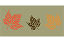 Трафареты травы и листьев - Три кленовых листа