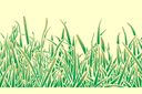Трафареты растительных бордюров - Бордюр из травы