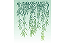Трафареты травы и листьев - Ветки плакучей ивы