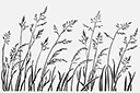 Трафареты травы и листьев - Степная трава
