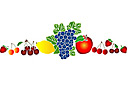 Трафареты фруктов - Фрукты 1