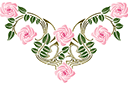 Трафареты цветов розы - Розовый мотив 50а