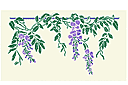 Трафареты растительных бордюров - Большая глициния