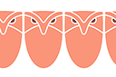 Трафареты бордюров оптом - Хмурые совы модерн. Упак.  4 шт.