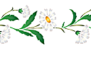 Трафареты цветов - Бордюр из ромашек